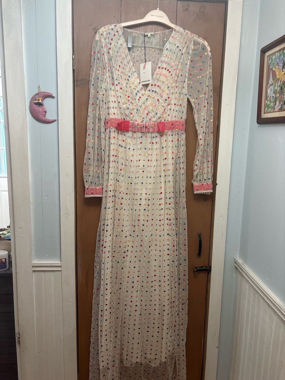 NWT Manoush Robe Plumetis Velours dress! Euro size 40 6-8 US